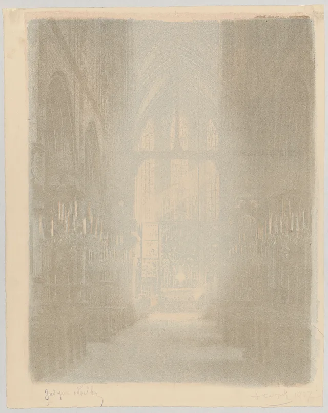 Interior da igreja com o retábulo de Veit Stoss [nave vazia]