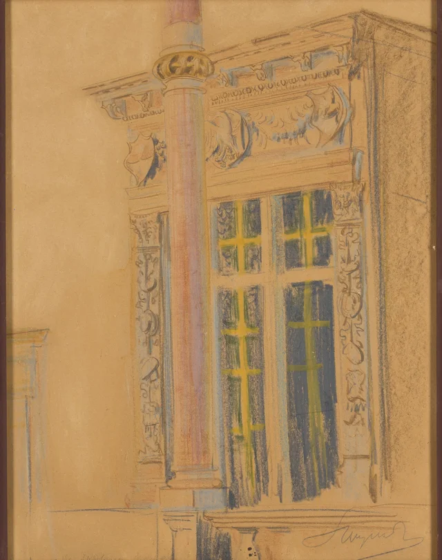 El mirador de la ala oeste del castillo del Wawel, Leon Wyczółkowski