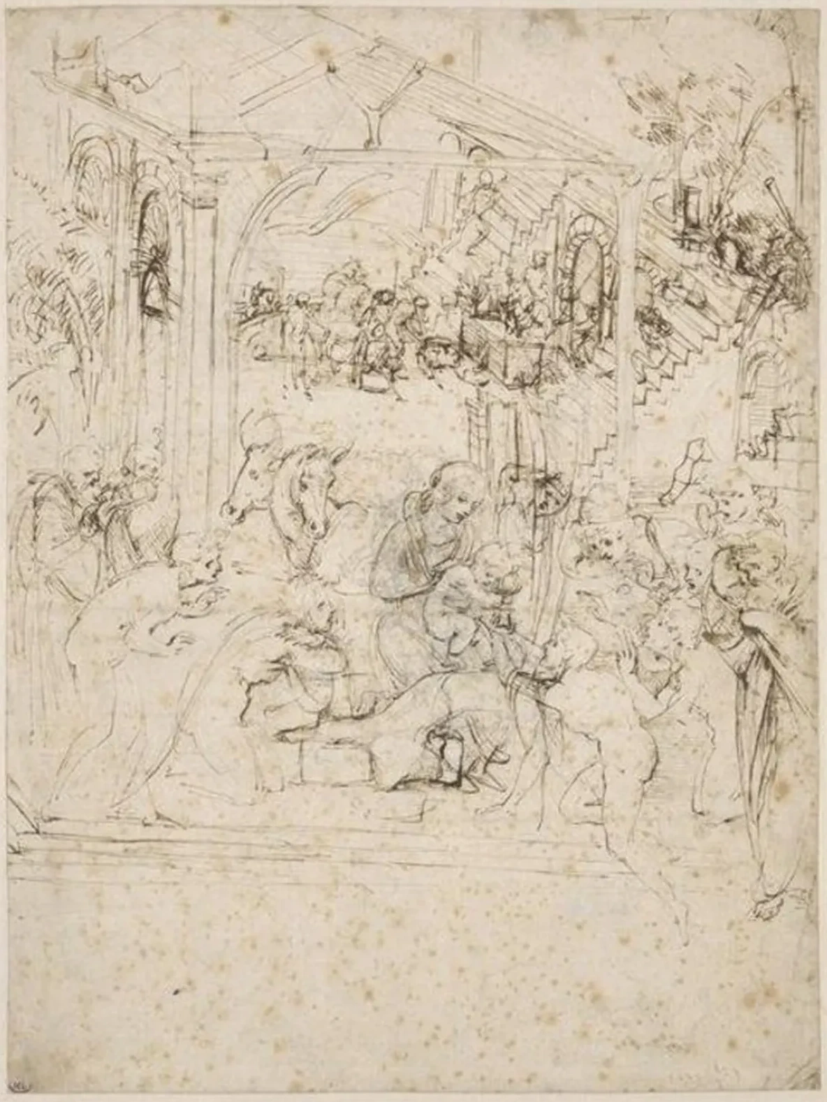 Adoration des Mages, Leonardo da Vinci