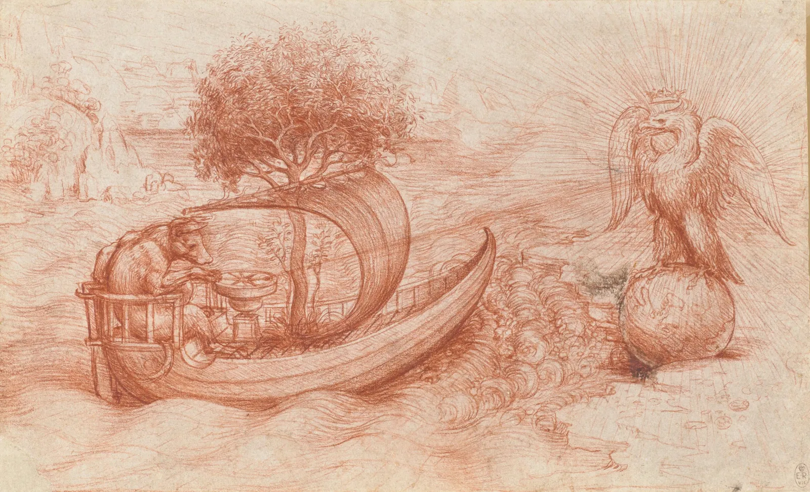 Allegory with a Wolf and an Eagle, Leonardo da Vinci