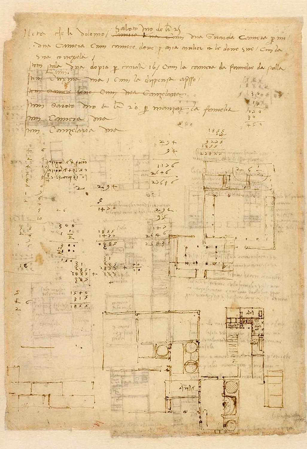 Architectural Designs for the Casa Guiscardi, Leonardo da Vinci