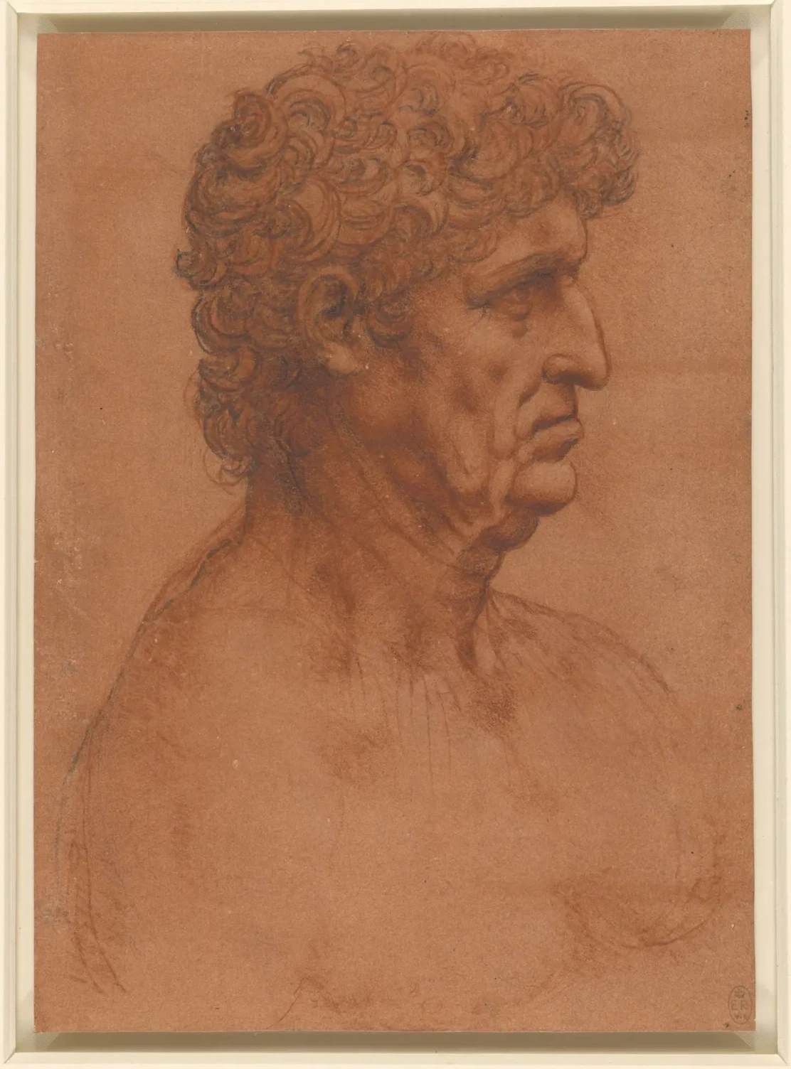 Bust of an Older Man in Profile (Gian Giacomo Trivulzio?), Leonardo da Vinci
