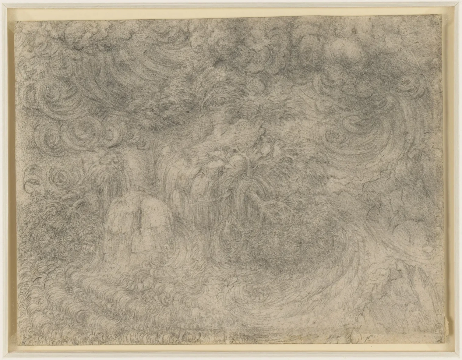 Déluge sur des arbres qui s'abattent, Léonard de Vinci