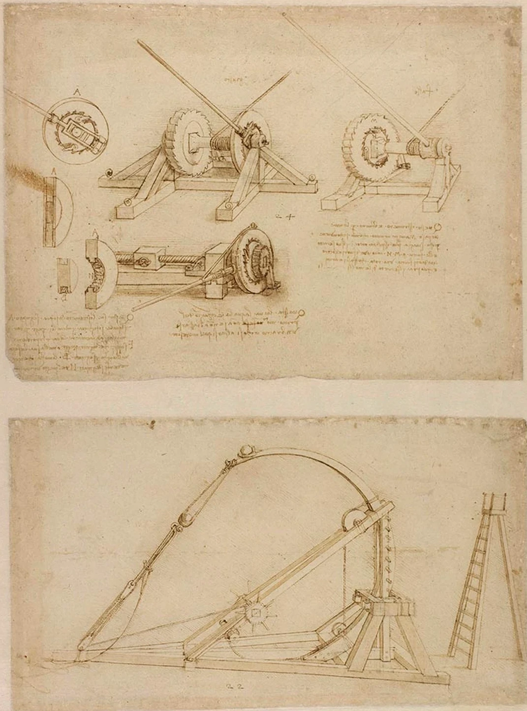 Design for a Catapult, Leonardo da Vinci