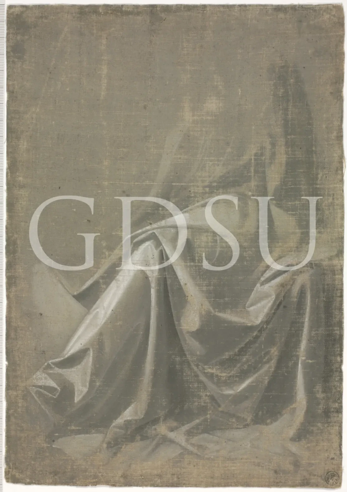 Drapery Study for a Seated Figure Seen in Three-quarter Profile to the Left, Leonardo da Vinci