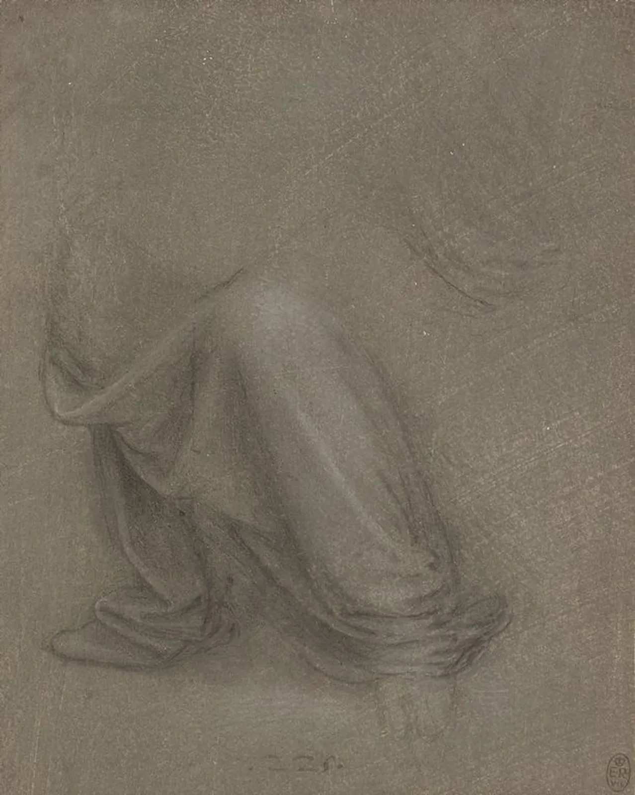 Drapery Study for Saint Anne, Leonardo da Vinci