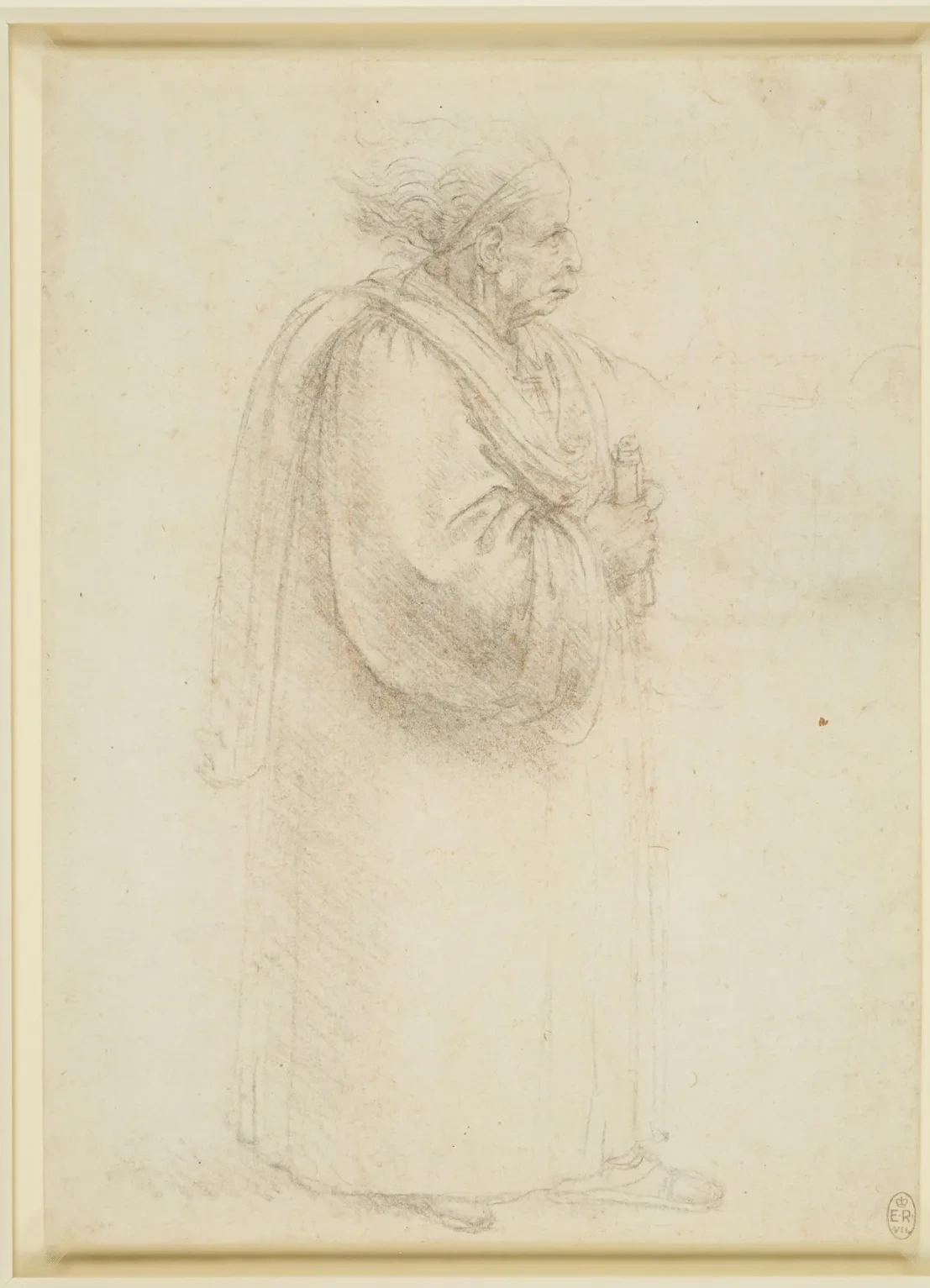Drawing of an Old Man with a Grotesque Profile, Leonardo da Vinci