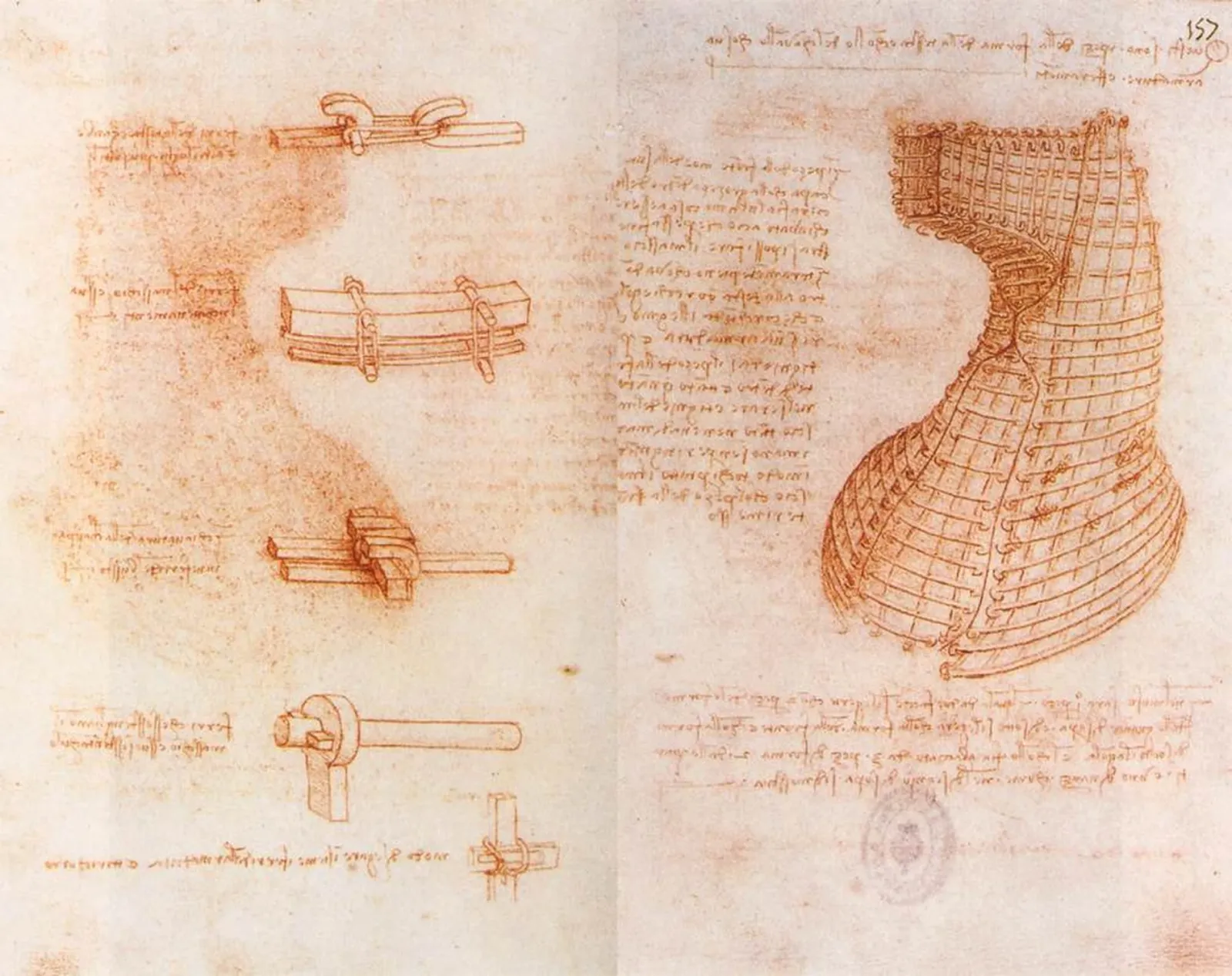 Drawing of the Ironwork Casting Mould for the Head of the Sforza Horse, Leonardo da Vinci