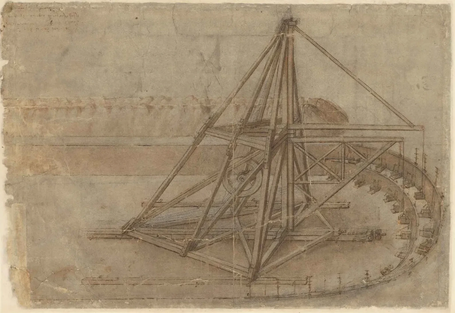 Excavatrice pour le creusement d'un canal (projet personnel), Léonard de Vinci