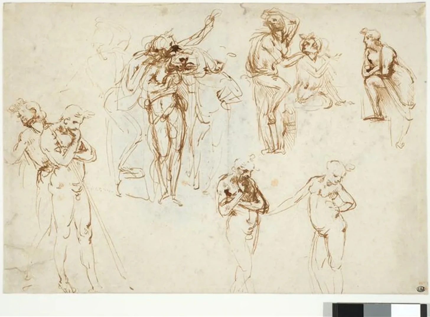 Figural Studies for the Adoration of the Magi, Leonardo da Vinci