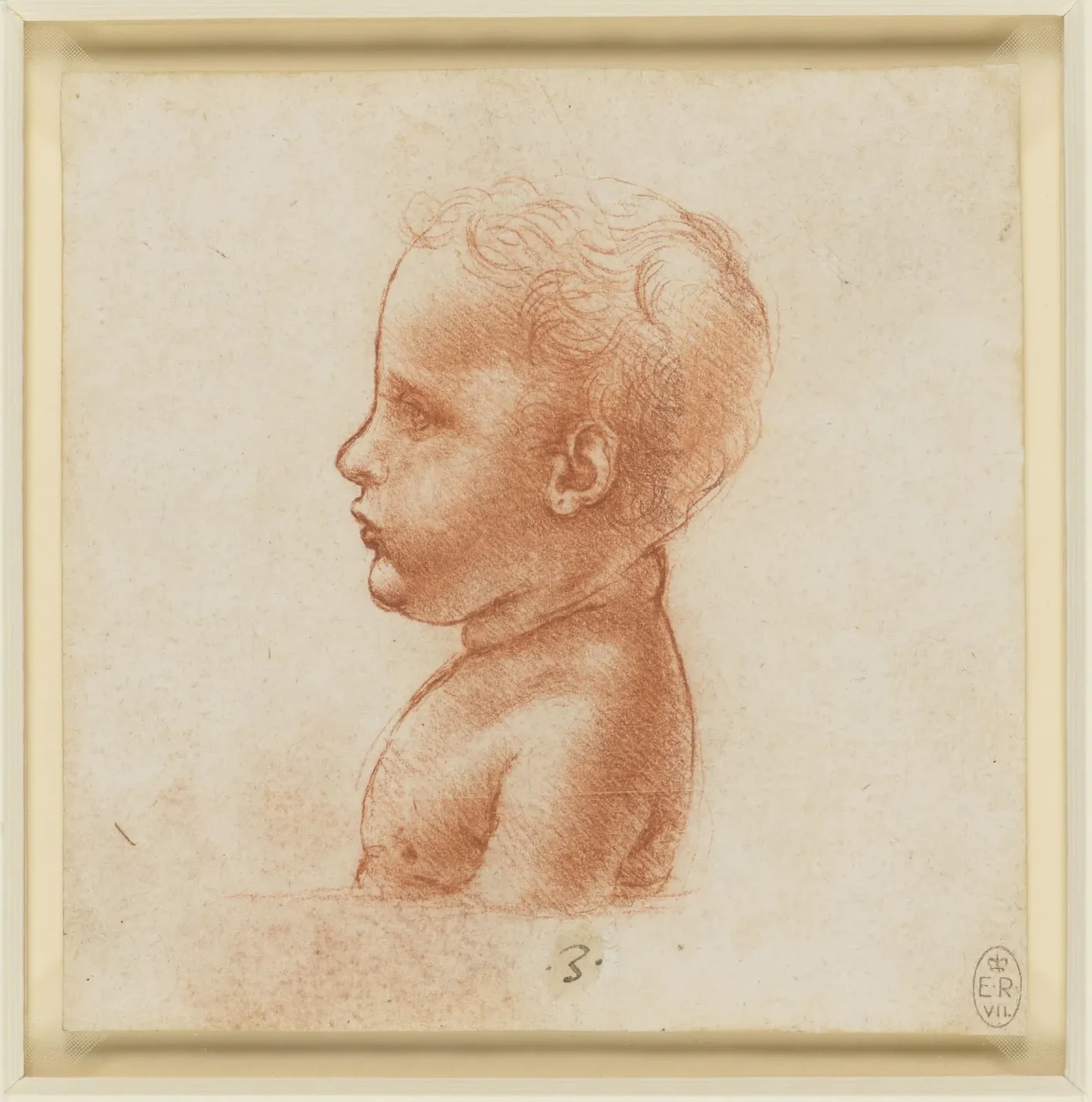 Head and Shoulders of a Naked Child in Profile, Leonardo da Vinci
