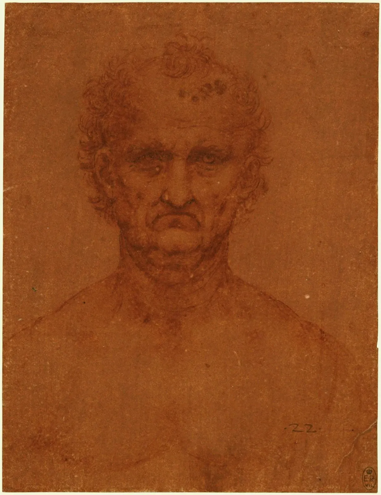 Head and Shoulders of an Older Man, Leonardo da Vinci