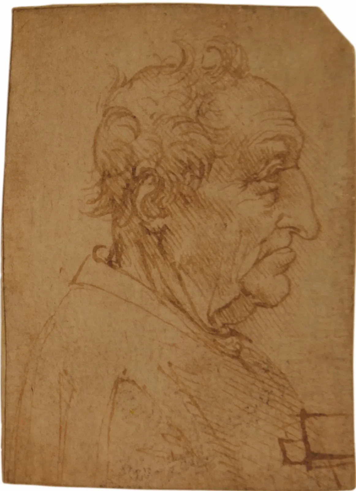 Head of an Old Man in Profile, Leonardo da Vinci