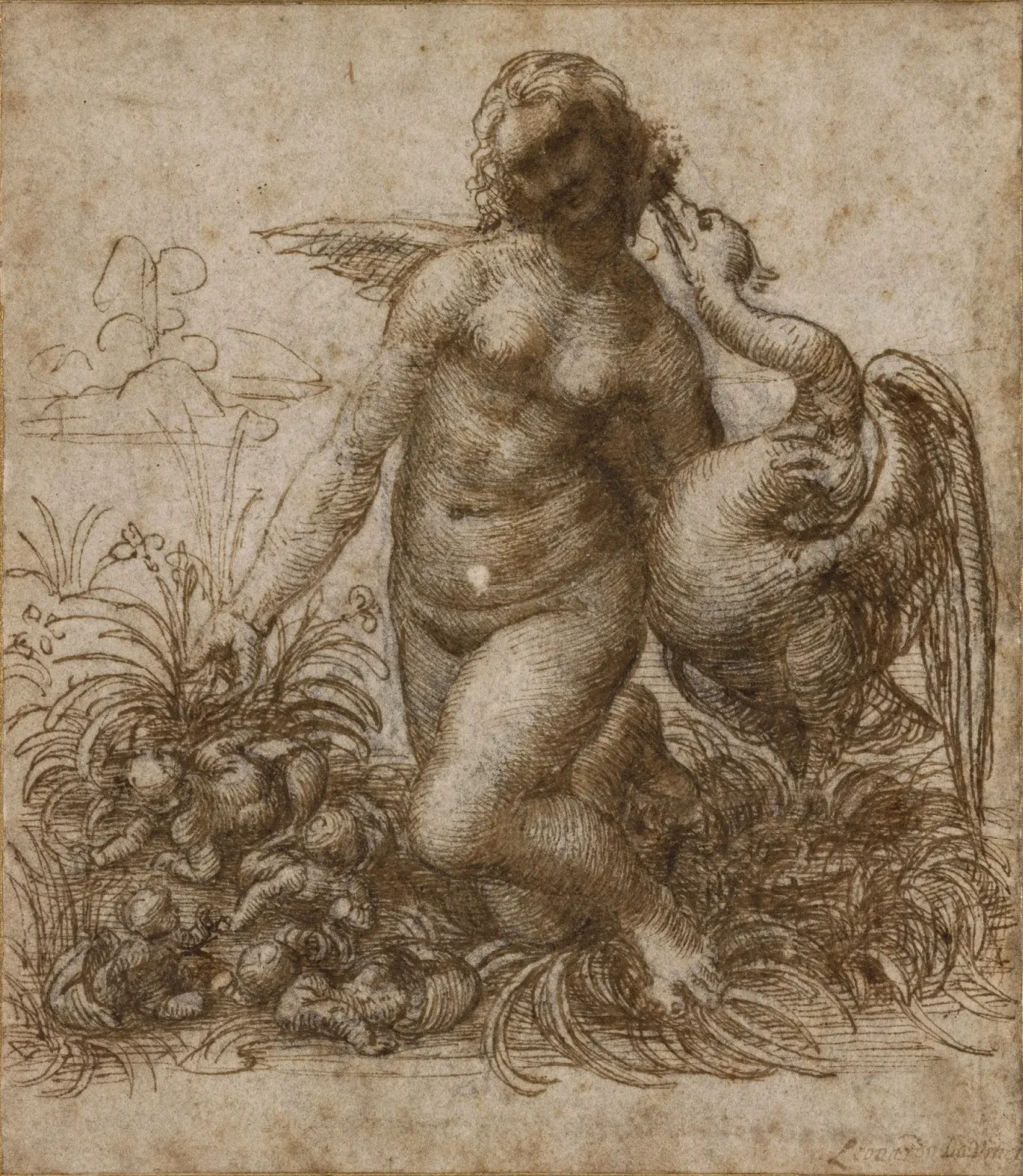 Léda et le cygne, Léonard de Vinci