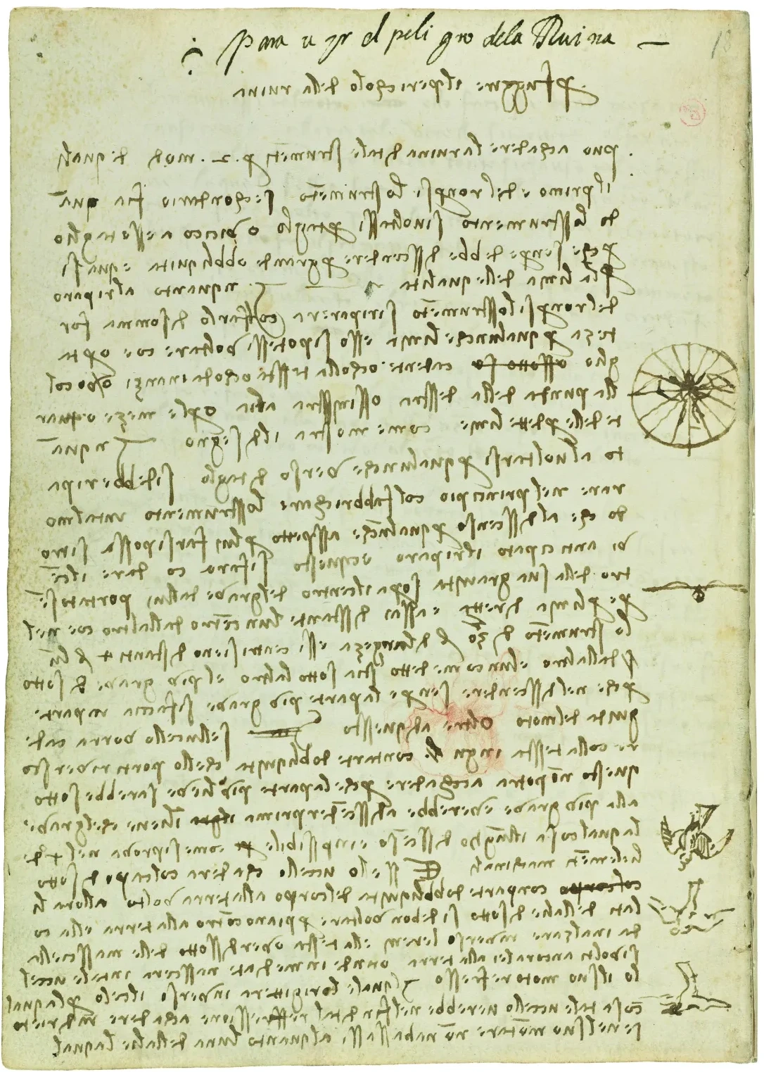 Notes on the Dangers of Crashing and on the Stability of the Flying Machine, Leonardo da Vinci