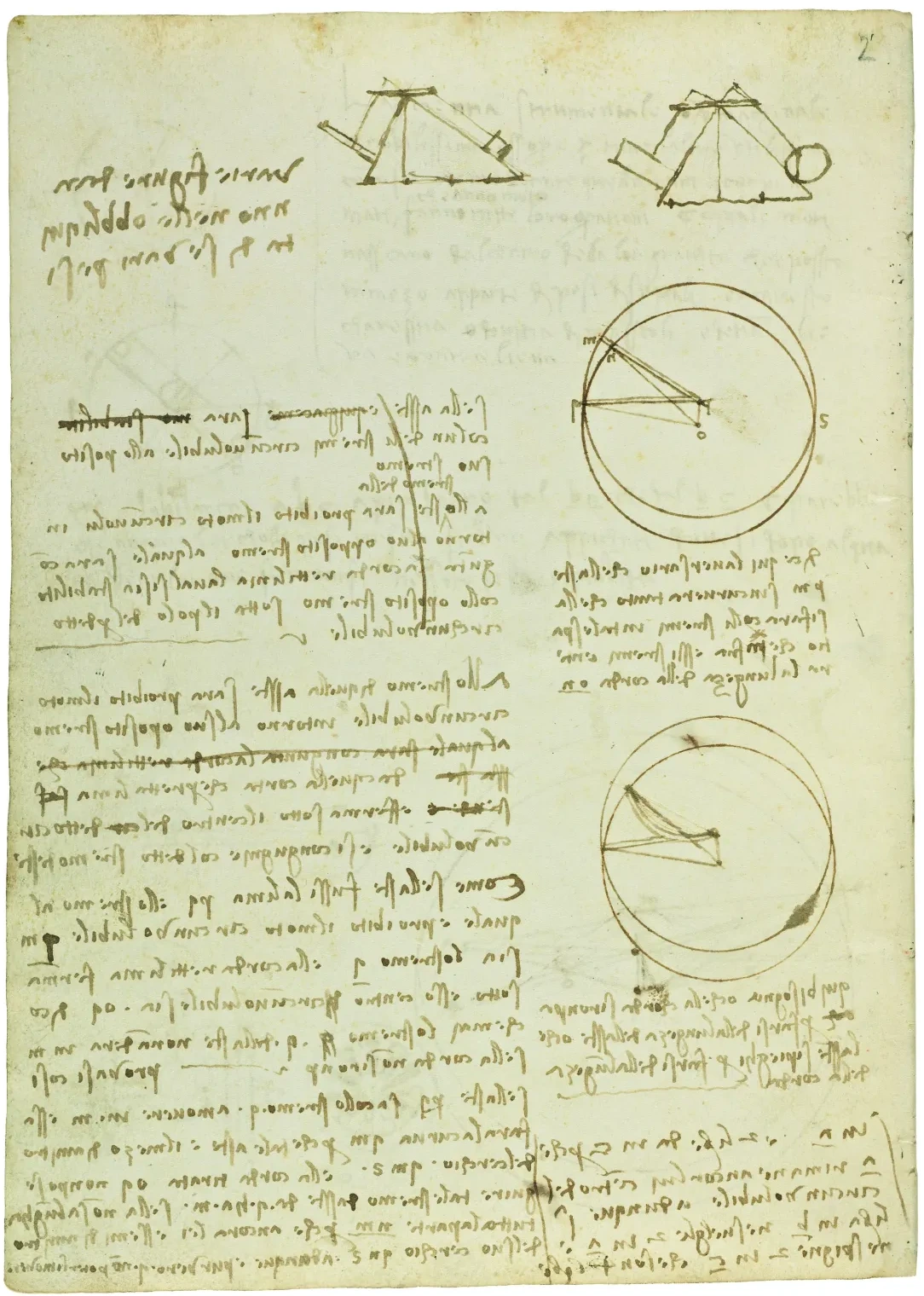 Notes sur la résistance des perches et des cordes, Léonard de Vinci