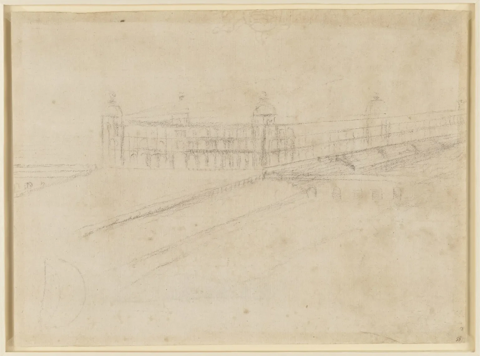 Perspective View of a Palace (Romorantin), Leonardo da Vinci