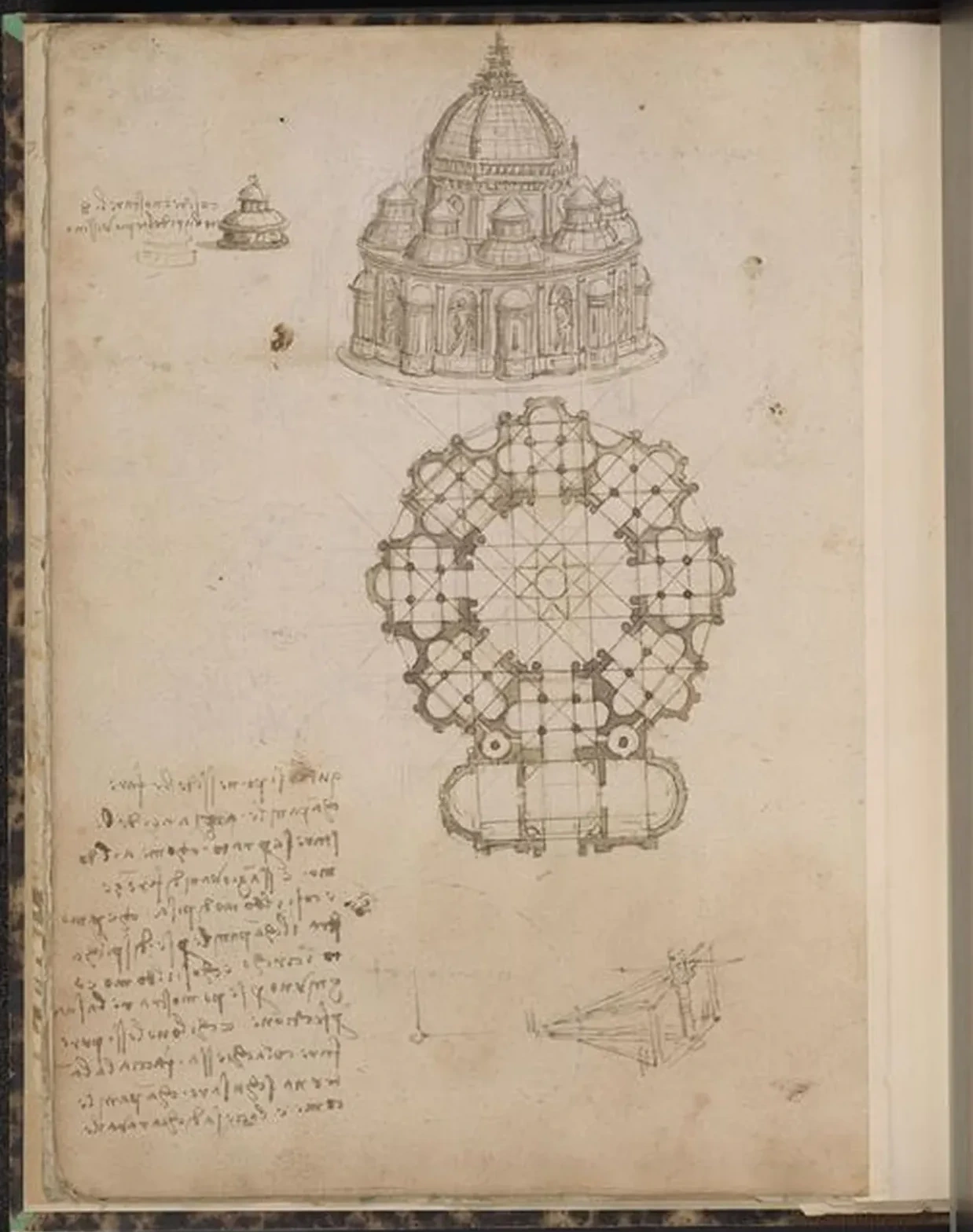 Studies for a Building on a Centralized Plan, Leonardo da Vinci