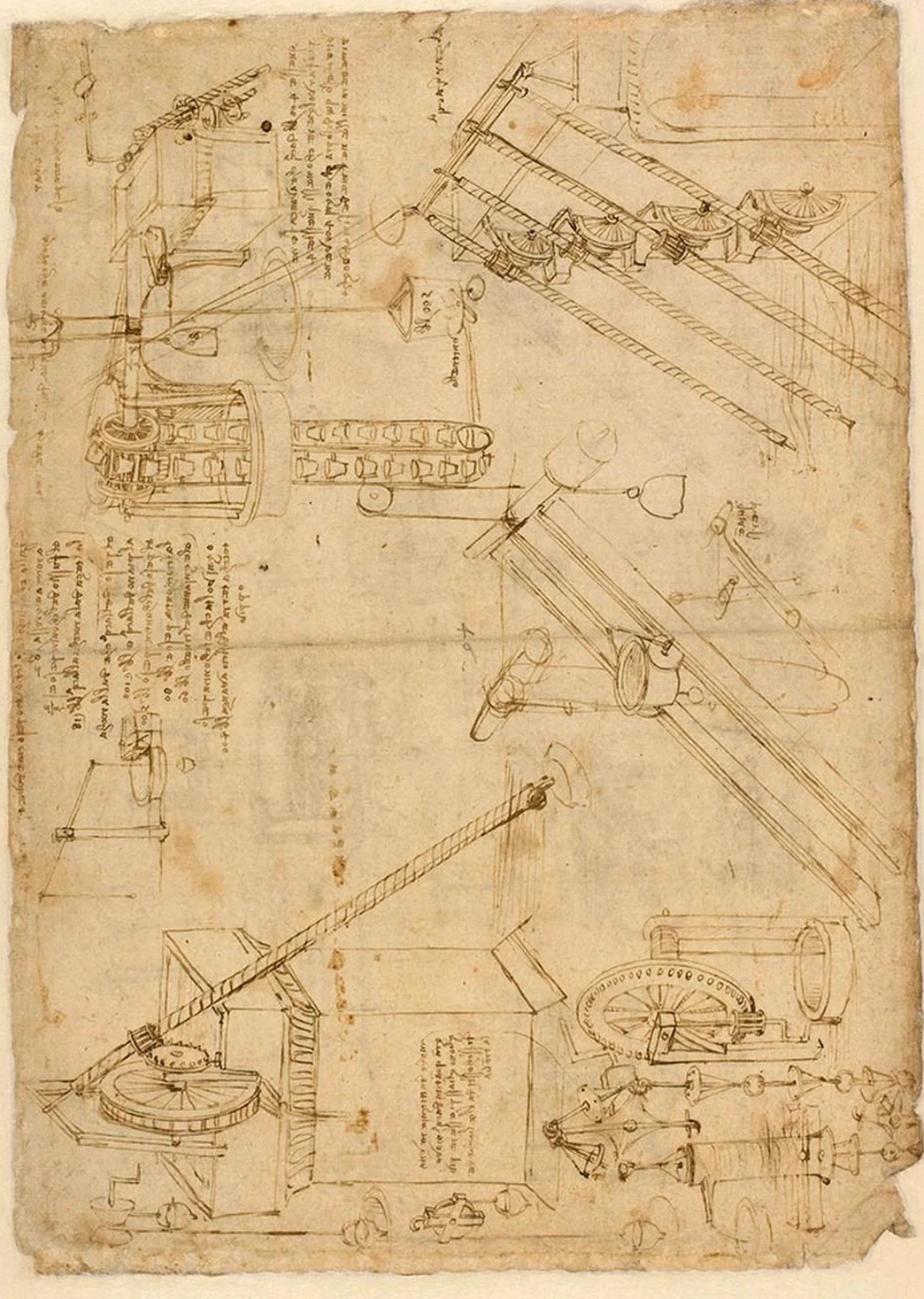 Studies of Hydraulic Devices, Leonardo da Vinci