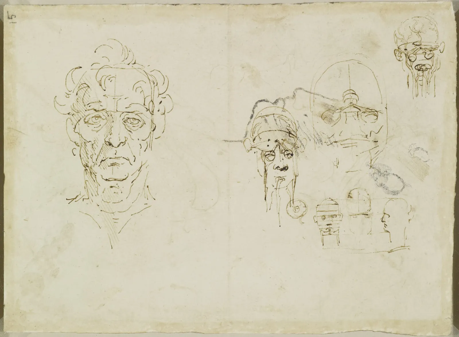 Studies of the Perspective of the Optic Nerve and the Acoustic Nerve, Leonardo da Vinci