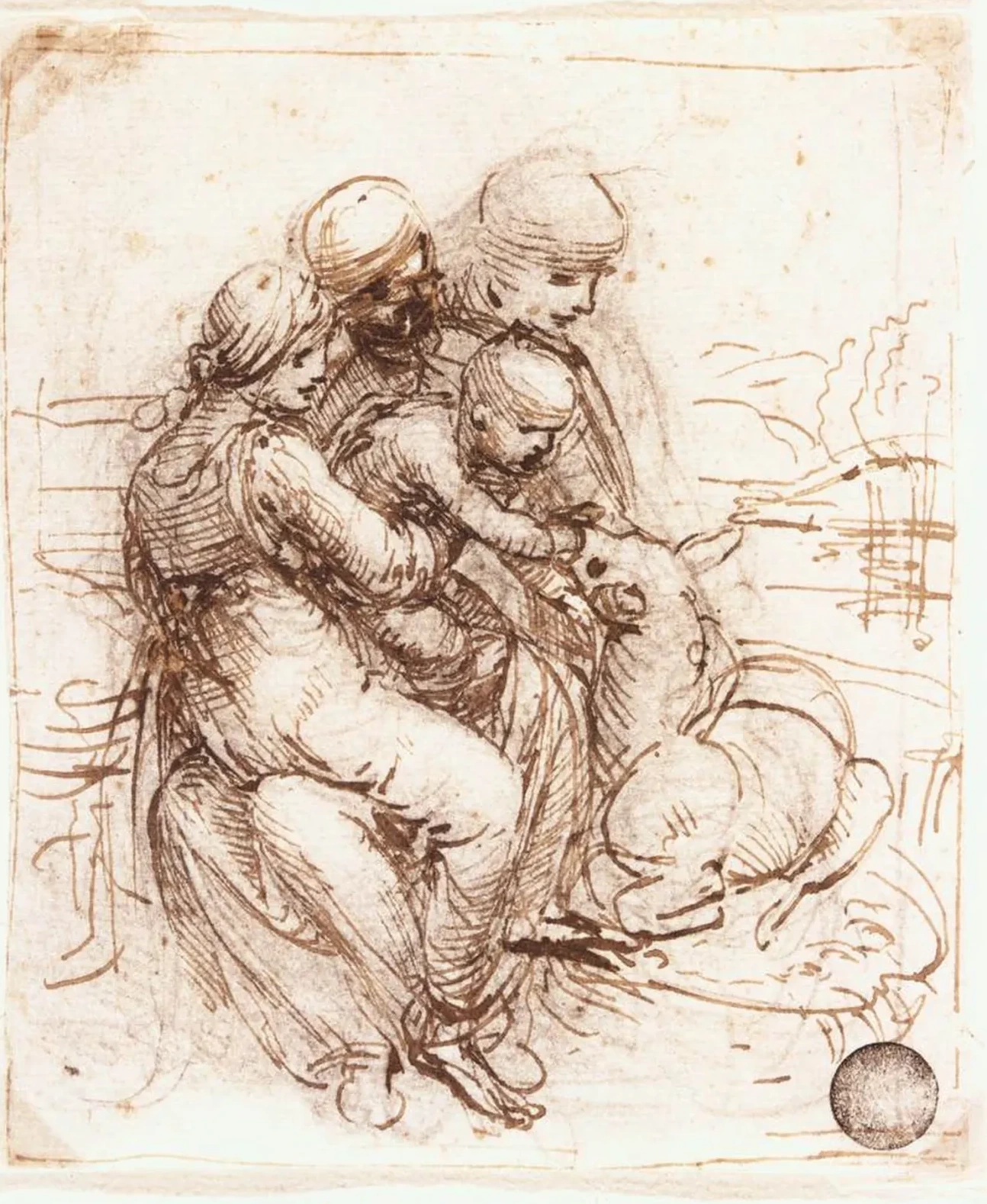 Study for the Virgin and Child with Saint Anne, Leonardo da Vinci