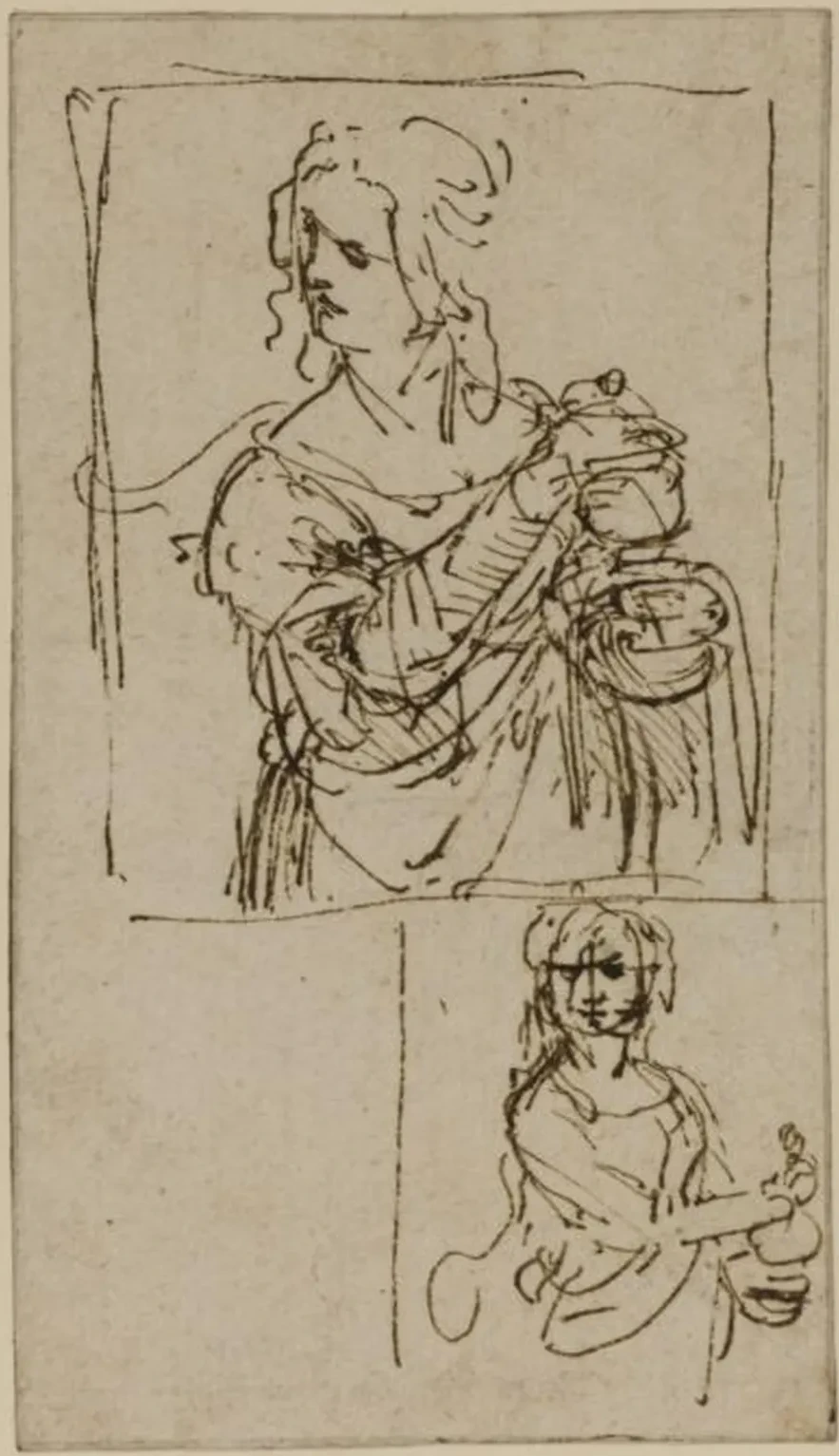 Study of a Mary Magdalene, Leonardo da Vinci
