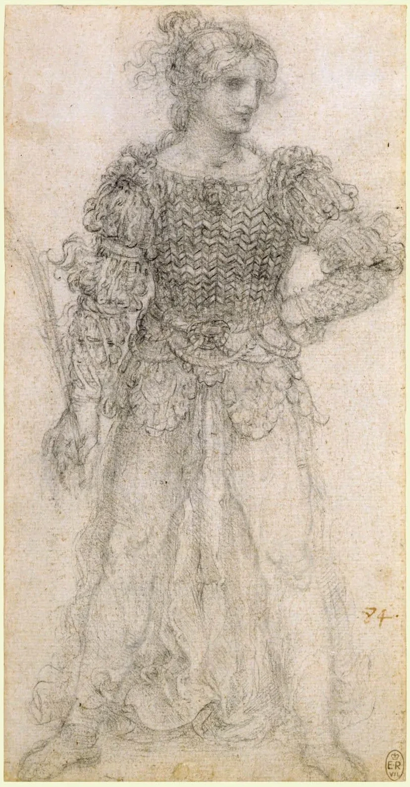 Study of a Young Man in Costume, Leonardo da Vinci