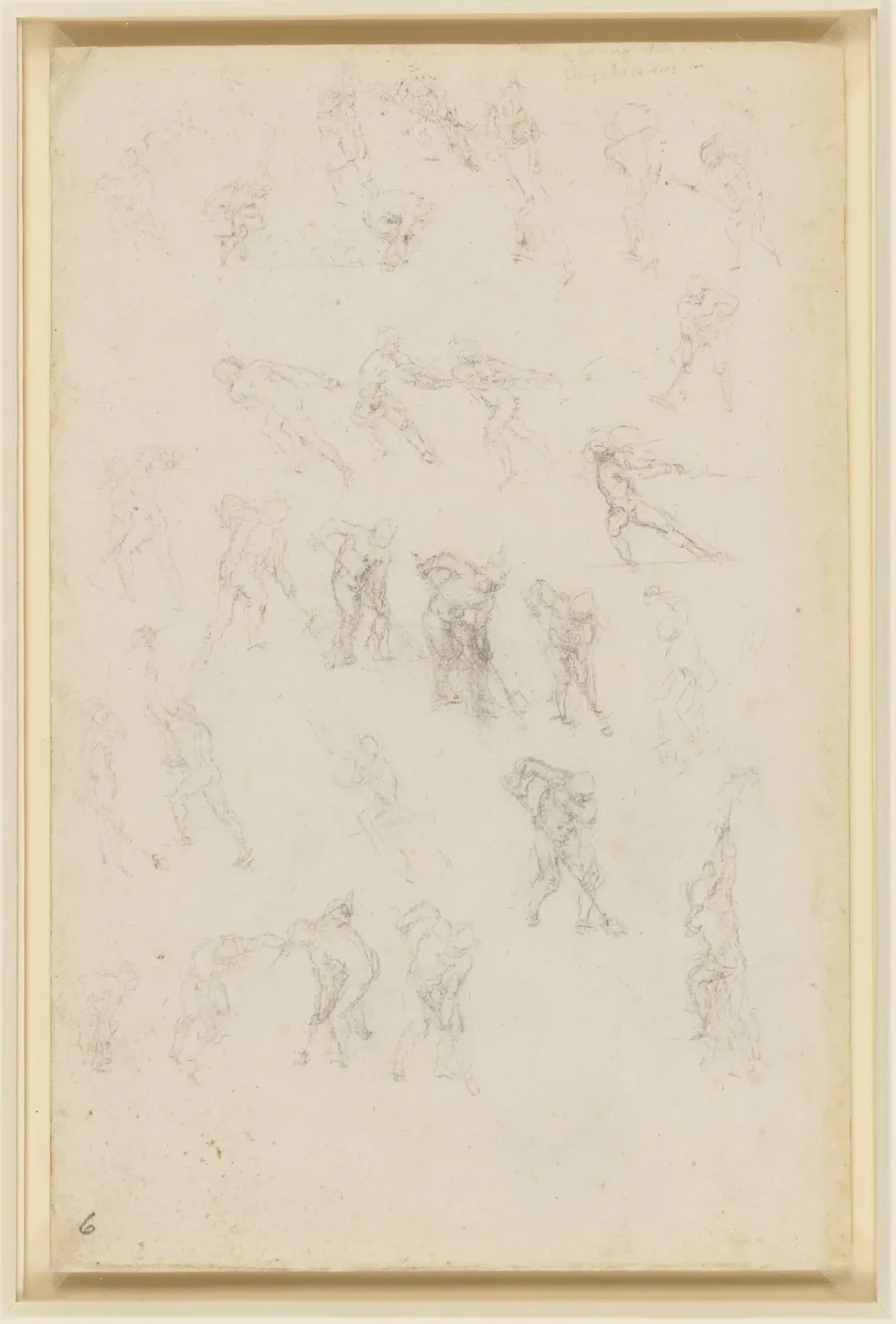 Étude de figures en mouvement, Léonard de Vinci
