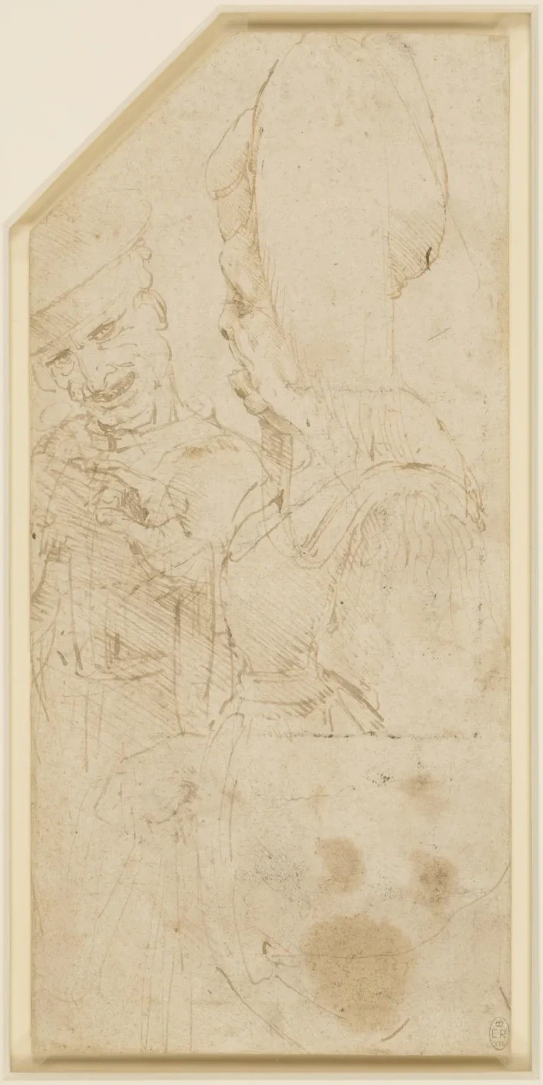 Study of Grotesque Couple, Leonardo da Vinci
