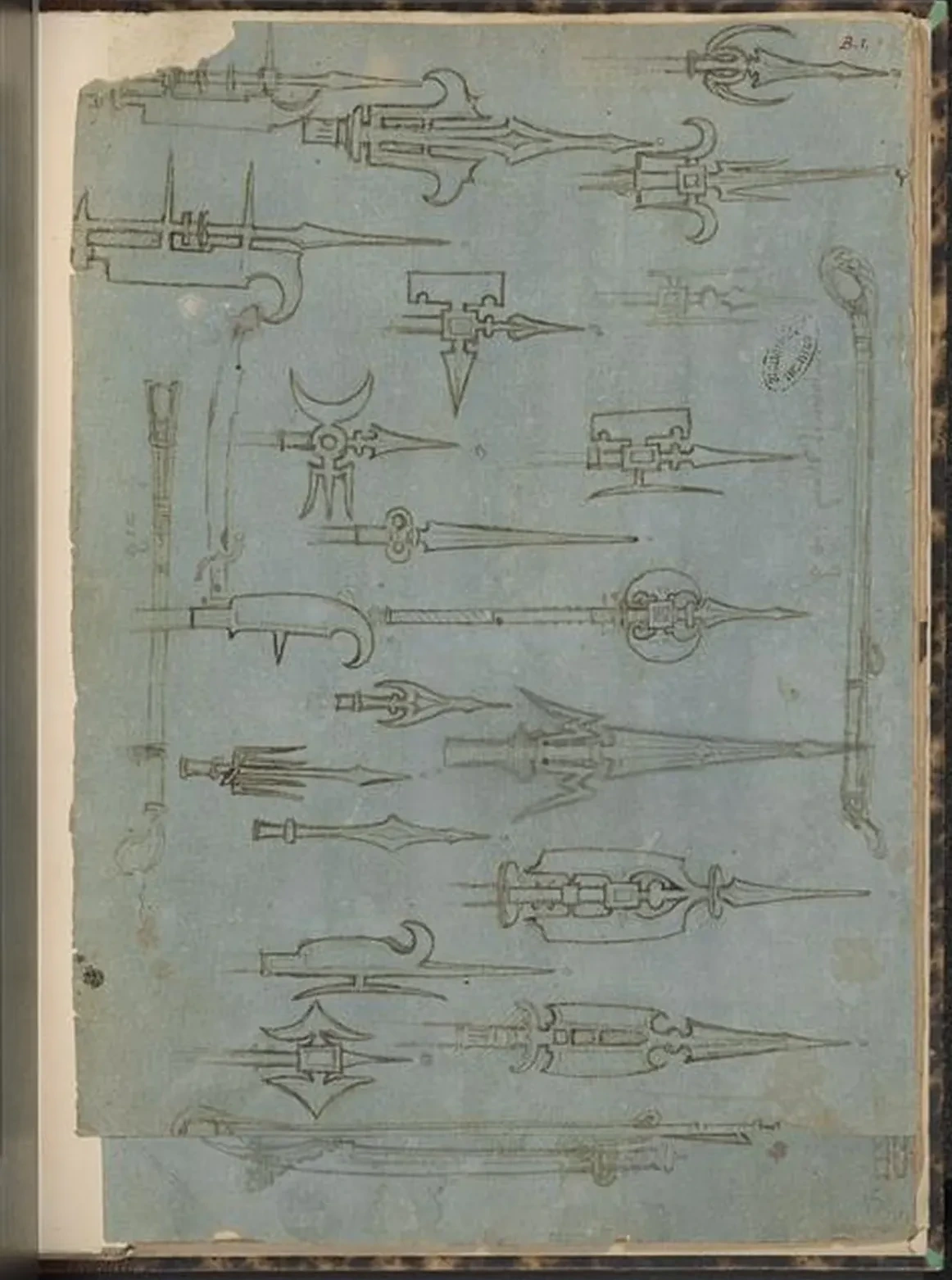 Study of Halberds, Leonardo da Vinci