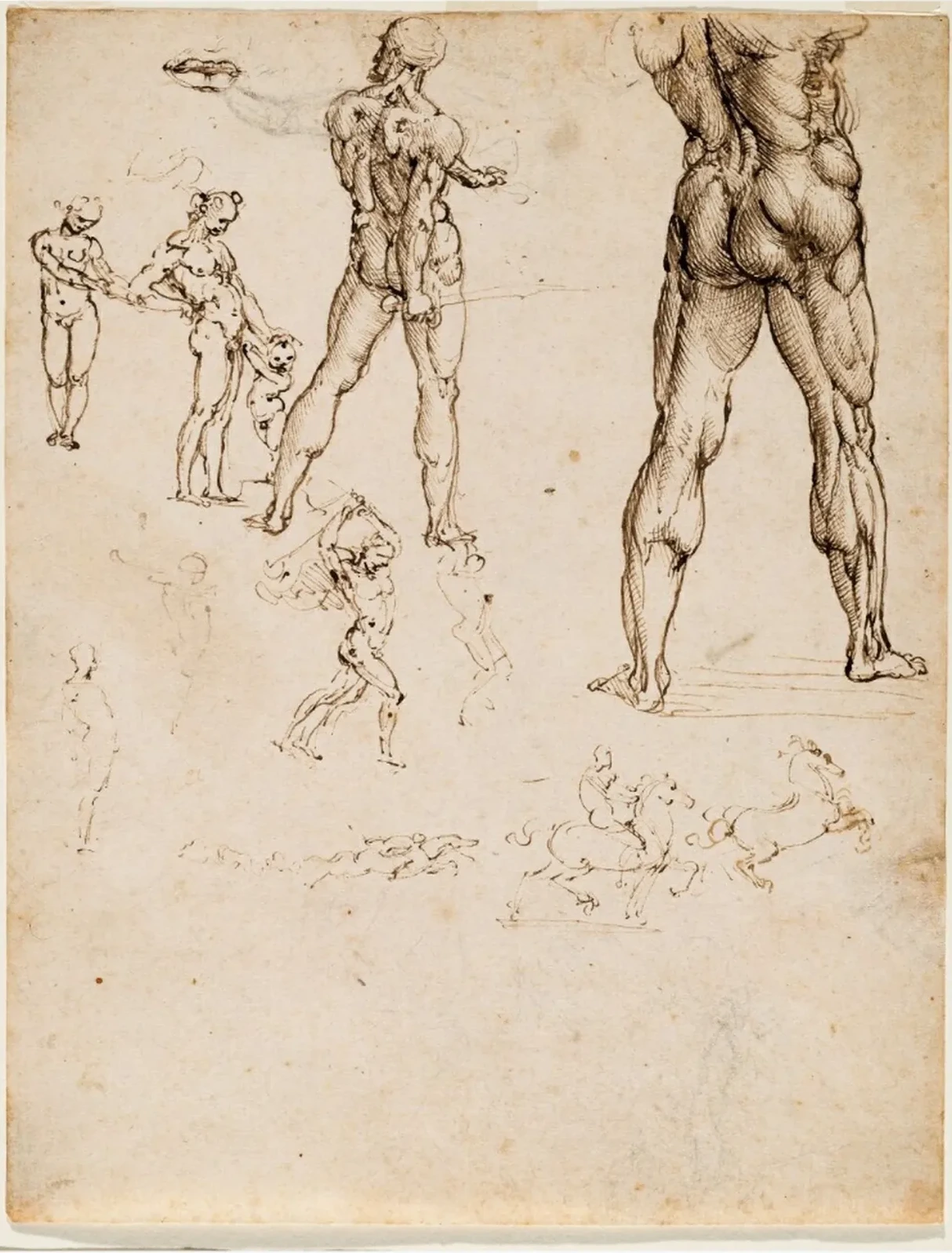Study of Naked Soldiers and other Figures, Leonardo da Vinci