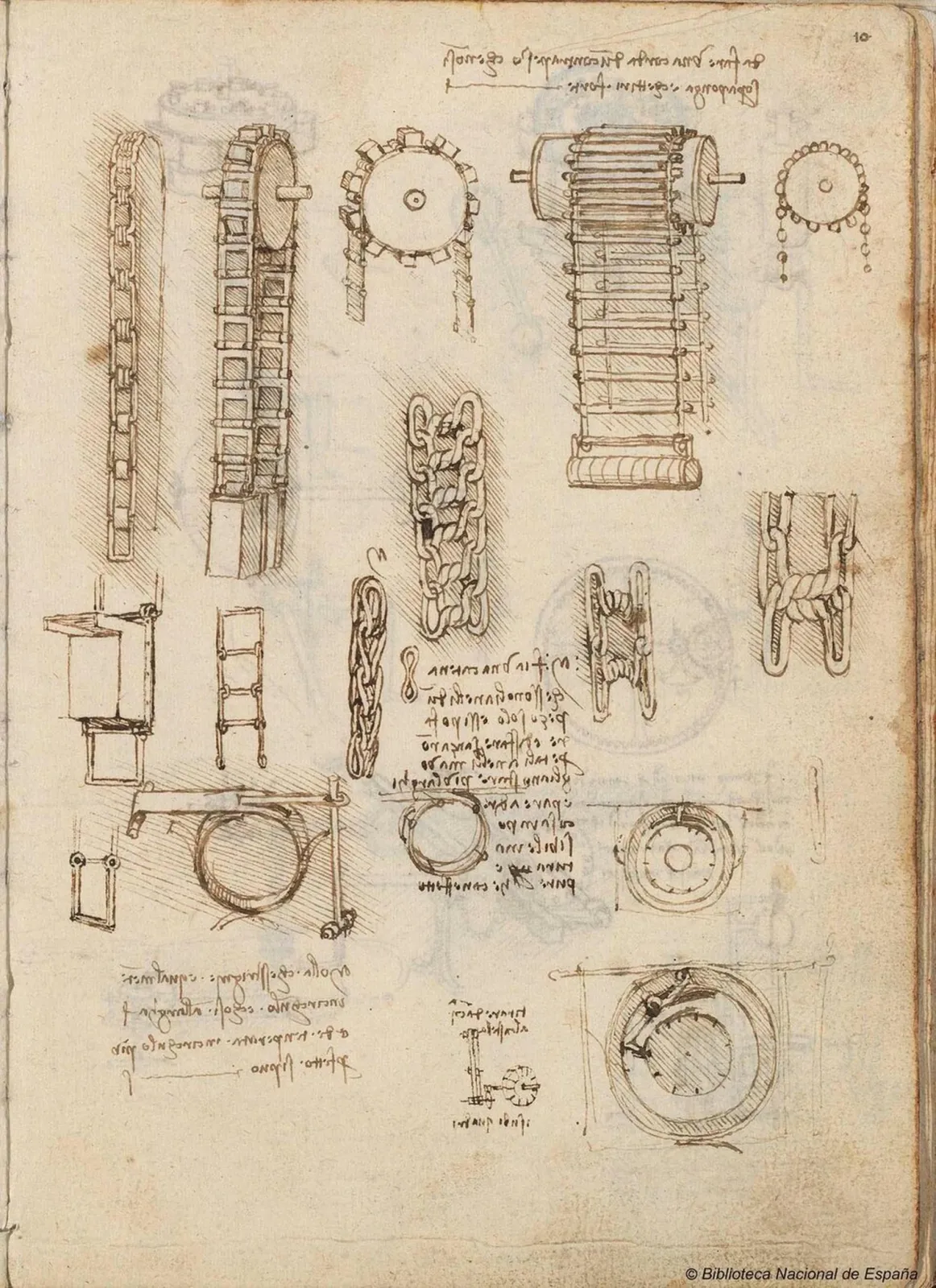 Various Types of Metal Chain, Leonardo da Vinci