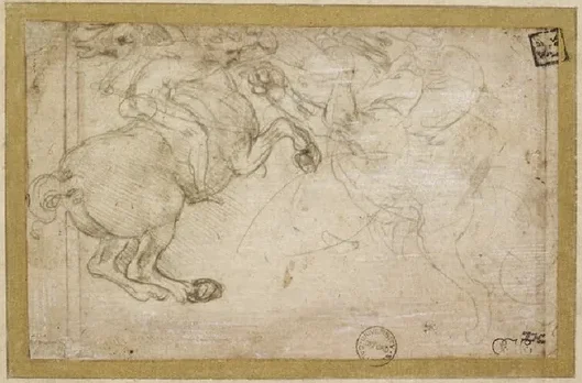 Battle Between a Rider and a Griffin