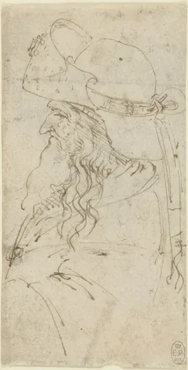 Bearded Old Man in Profile