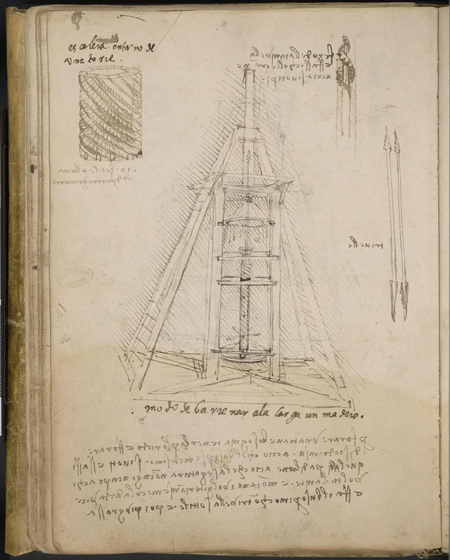 Projeto de furadeira, Leonardo da Vinci