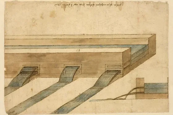 Projet de canaux d'irrigation près de S. Cristofano à Milan, daté du 3 mai 1509