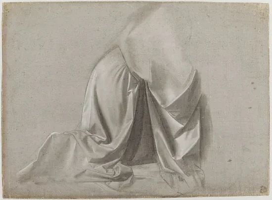 Draperie pour une figure agenouillée, de profil