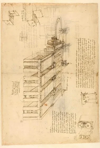 Dessin d'une machine à couper le tissu