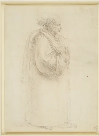 Drawing of an Old Man with a Grotesque Profile