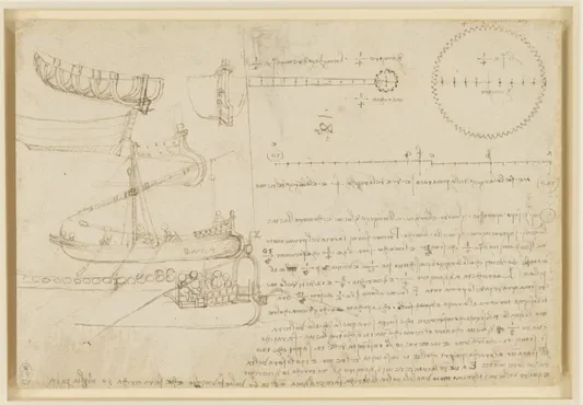 Dessin de la construction et du fonctionnement d'un navire