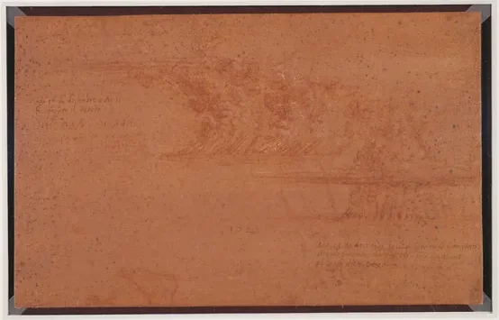 Drawing showing Two Fires in the Landscape, 16 December 1511 (?)