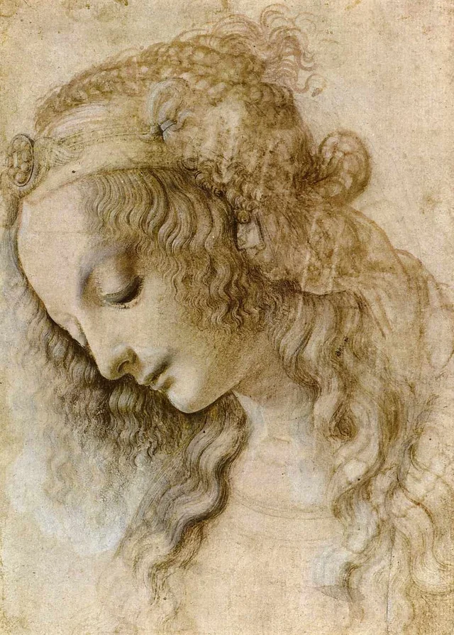 Cabeza de mujer de perfil, Leonardo da Vinci
