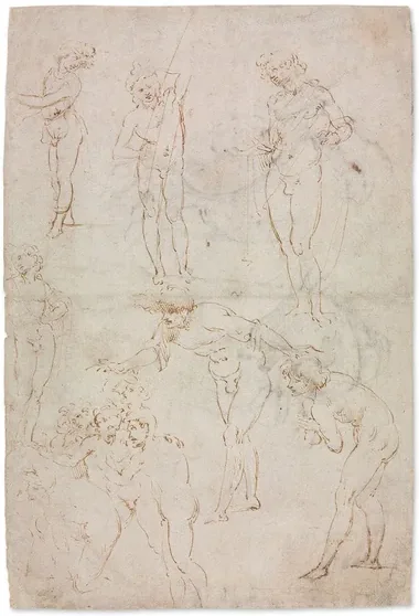 Études de figures pour l'Adoration des mages