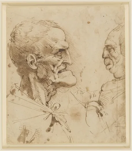 Grotesque Portrait Studies of Two Men