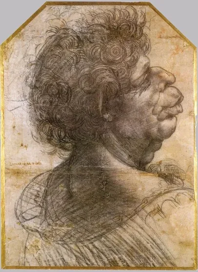 Étude de portrait grotesque d'un homme