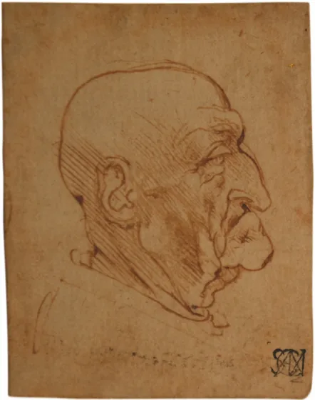 Tête de vieil homme de profil