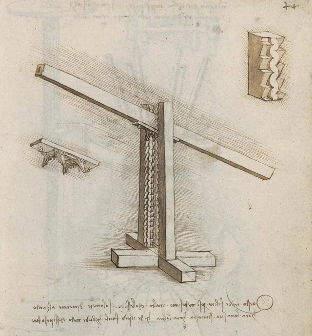 Polipasto para una viga, Leonardo da Vinci