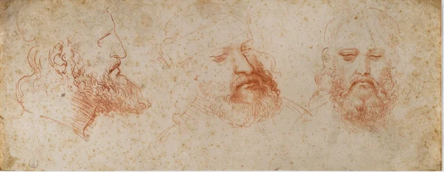 Retrato desenhado de um homem barbudo (César Bórgia)
