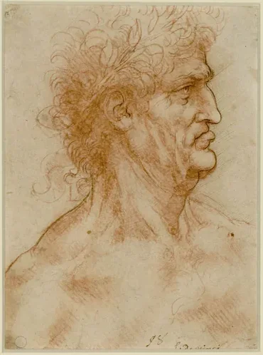 Profile Study of an Old Man with a Laurel Wreath