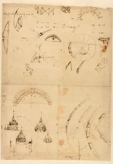 Studies for the Crossing Cupola of Milan Cathedral and for Scaffolding for the Vault
